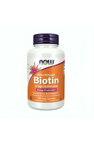 Now Foods Extra Strength Biotin Dietary Supplement 10 Mg, 120 Veg Capsules