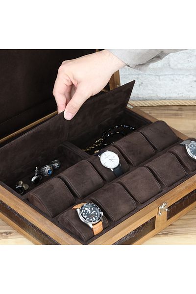 Onywatch 10 Watch Box Wooden Watch Box Leather Watch Box Watch Collection Box Watch Box