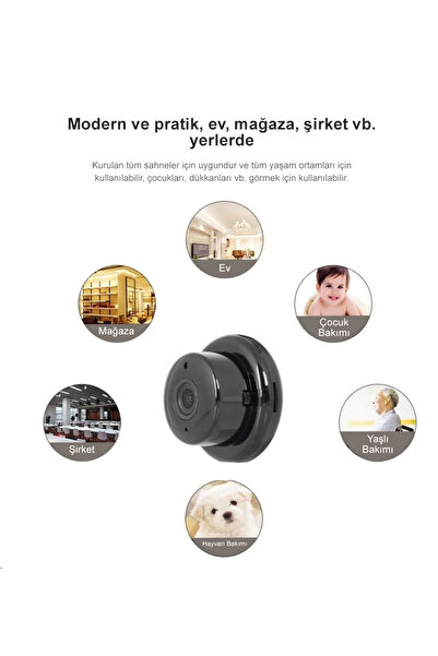 nelerbulurum SESLİ GECE GÖRÜŞLÜ SD CARD TAKILABİLEN 1080P WIFI IP KAMERA