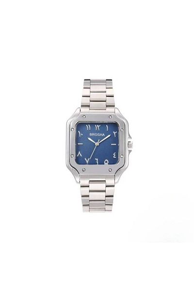 Brosho Men's Steel Watch with Arabic Numerals