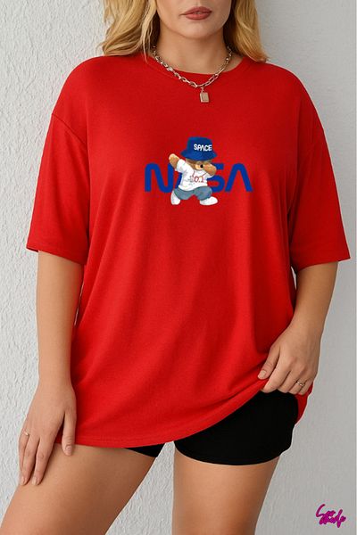 SevMode In Cart 6 and Above Purchases Get 1 T-Shirt as a Gift - Nasa Printed Large Size T-Shirt