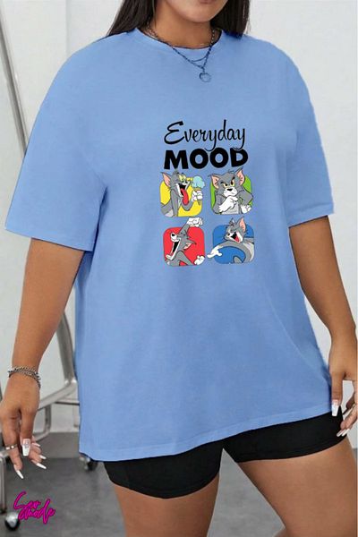 SevMode In Cart 5 and Above Purchases Get 1 T-Shirt as a Gift - Everyday Mood Printed Large Size T-Shirt