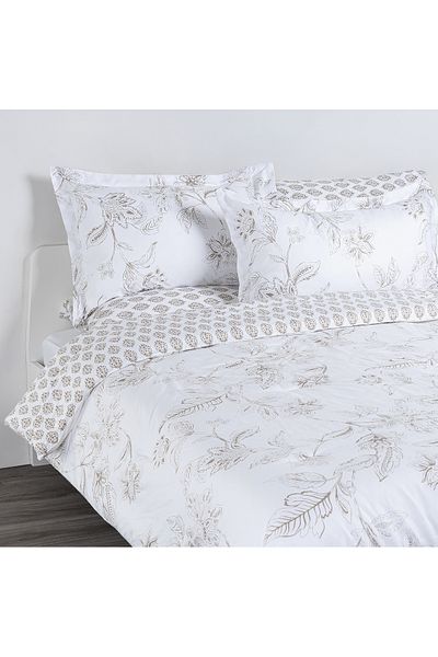 Cottage comfy floral 6pc comforter king beige 220*240cm