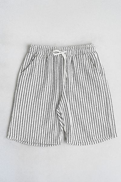 NEW TRENDY COLLECTİON New Season Unisex Honeycomb Textured Premium Cotton Shorts - Molded Comfortable Self Patterned