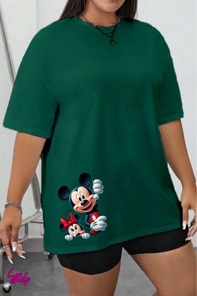SevMode Cartoon Character Printed Large Size T-Shirt