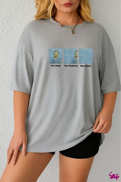 SevMode In Cart 5 and Above Purchases Get 1 T-Shirt as a Gift - Van Gogh Printed Large Size T-Shirt