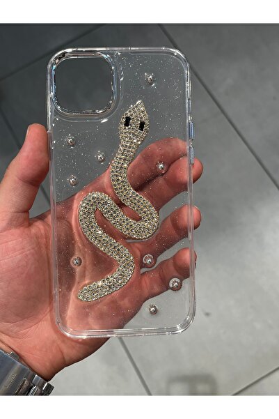 Mee.co İphone 14 Plus Ve 15 Plus Uyumlu Yılan Figürlü Epoksi Tasarım Sert Şef...