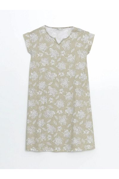 LC Waikiki Wacky Collar Floral Short Sleeve Women's Dress