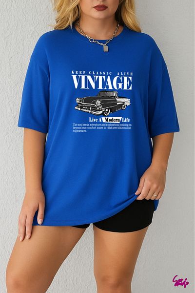 SevMode 1 T-Shirt Is a Gift for Purchases of 6 or More in the Cart - Vintage Printed Large Size T-Shirt