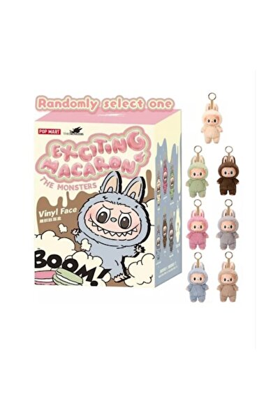 OEK Jucarie de plus breloc, Labubu monstrulet Macaron, seria 1, misterybox, 1...