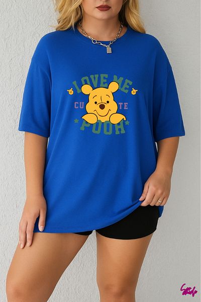 SevMode In the Cart, 1 T-Shirt Is a Gift for Purchases of 6 or More - Love Me Pooh Printed T-Shirt