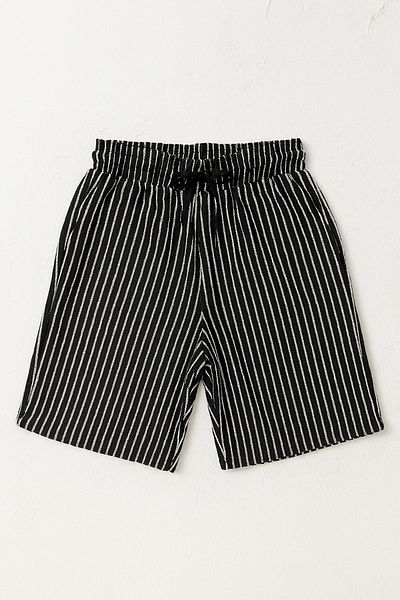 NEW TRENDY COLLECTİON New Season Unisex Honeycomb Textured Premium Cotton Shorts - Molded Comfortable Self Patterned