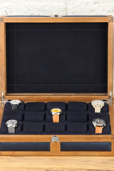 Onywatch 15-Piece Wooden Watch Box Multi Watch Box Watch Collection Box Watch Organizer Watch Case