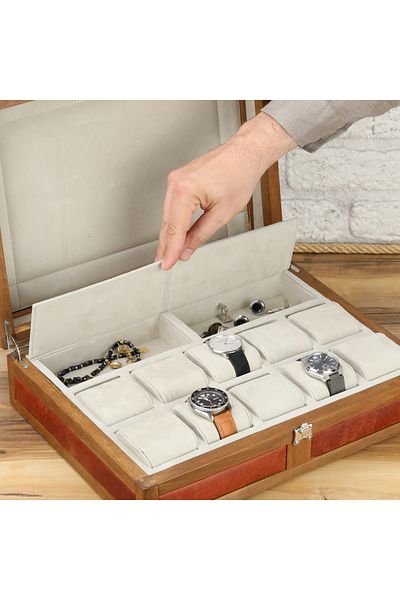 Onywatch 10 Watch Box Wooden Watch Box Leather Watch Box Watch Collection Box Watch Box