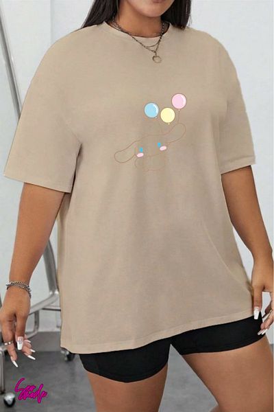 SevMode In the Cart, 1 T-Shirt Is a Gift for Purchases of 6 or More - Cartoon Character Printed Large Size T-Shirt