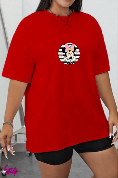 SevMode In the Cart, 1 T-Shirt Is a Gift for Purchases of 5 or More - Cartoon Character Printed Large Size T-Shirt