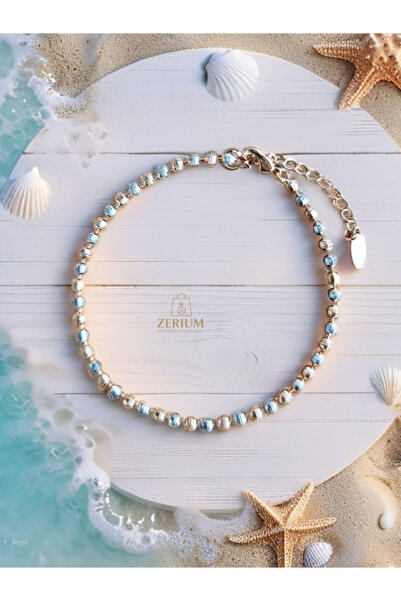 ZERİUM Sade Işıltı Rose Antrasit Dorika Halhal