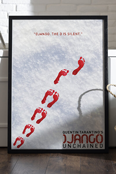 Duvarda Poster cu ramă din lemn negru Django Unchained, pictură murală cu tem...