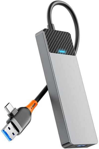 WIWU Linker A431C 4 In 1 USB-C And Type-C Hub - Grey