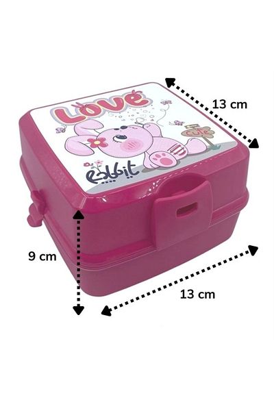 Beruflic Automatic Lunch Box with Spoon and Fork 4 Compartments Children's Lunch Box Storage Box