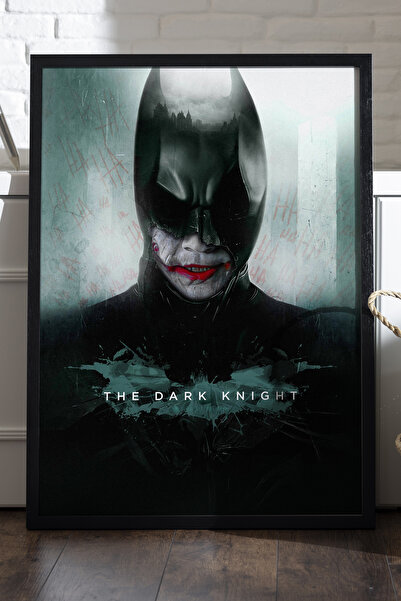 Duvarda Poster The Dark Knight cu ramă din lemn negru, pictură murală cu tema...