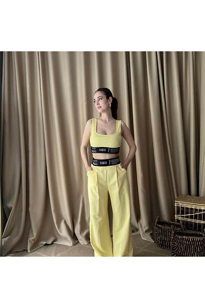 lizge giyim RUBBER DETAIL PANT