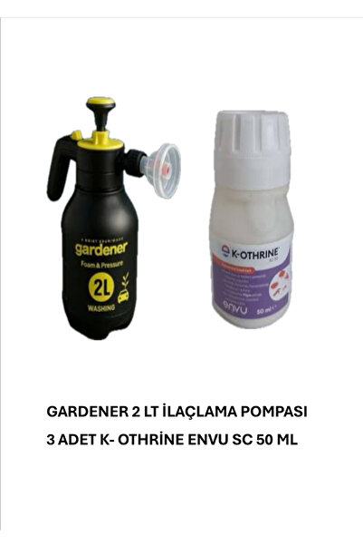 ARTI İLAÇLAMA 3 Envu K-othrine Sc 50 Böcek Kene Haşere İlacı Gardener 2Lt Bas...