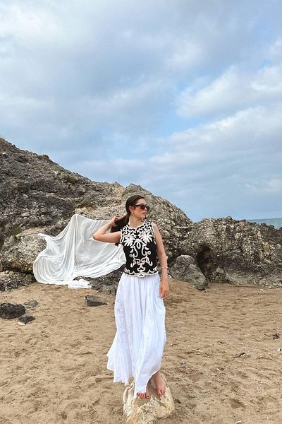 lizge giyim Knitted Belted Skirt
