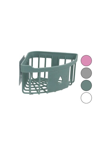 shop Üçgen Köşelik Banyo - Mutfak Organizeri Renkli Plastik Yapişkanli Montaj (5275)