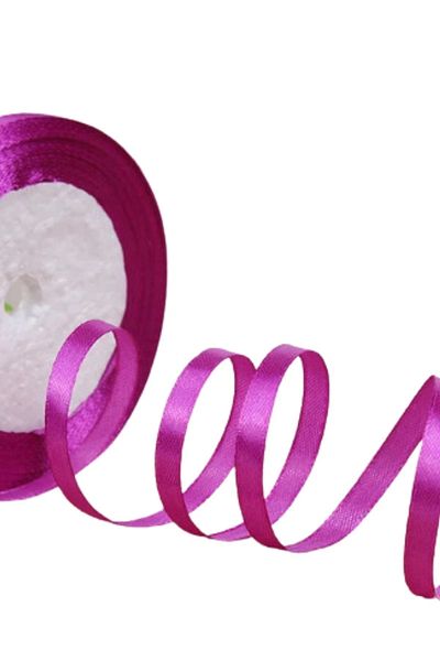 P Parla Fuchsia Satin Ribbon - 6 mm, 1 Meter