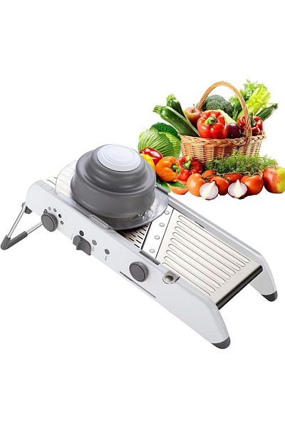 COOYA Stainless Steel Food Slicer, Veggie/Potato Slicer, Adjustable Slicer for Kitchen