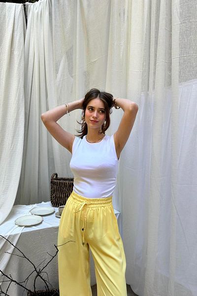 lizge giyim Gathered Basic T-Shirt