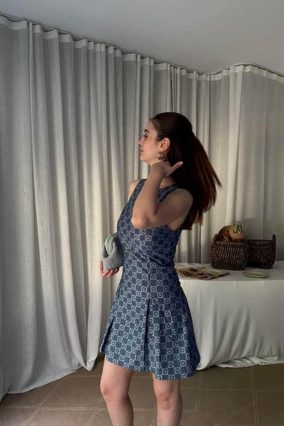 lizge giyim PATTERNED MINI DRESS