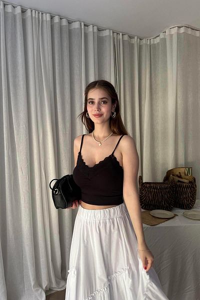 lizge giyim Lace Detail Top