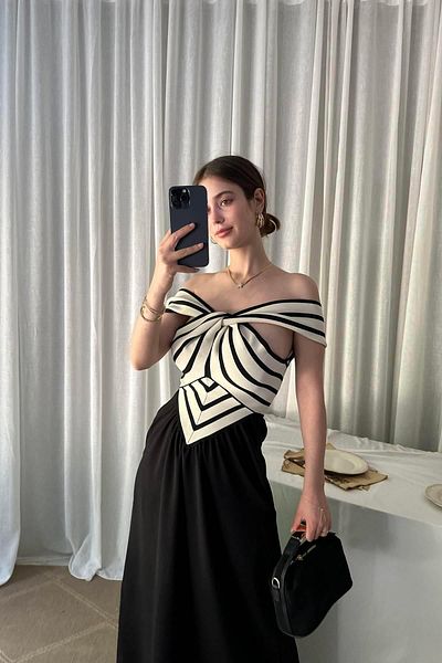 lizge giyim Triko Garnished Dress