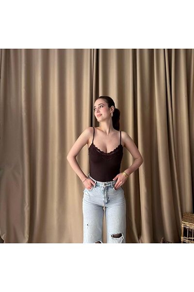 lizge giyim Lace Detail Bodysuit
