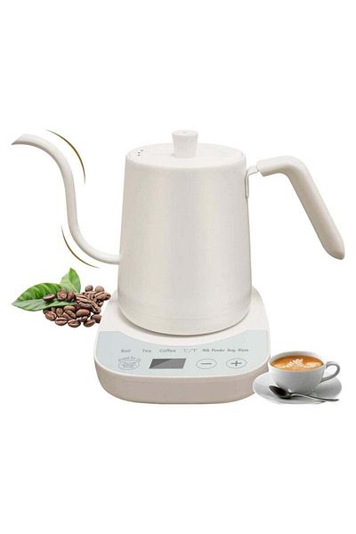 COOYA Electric Kettle, 304 Stainless Steel Coffee and Tea Pot, Automatic Temperature Control (Black)