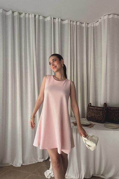 lizge giyim Knitted Striped Dress