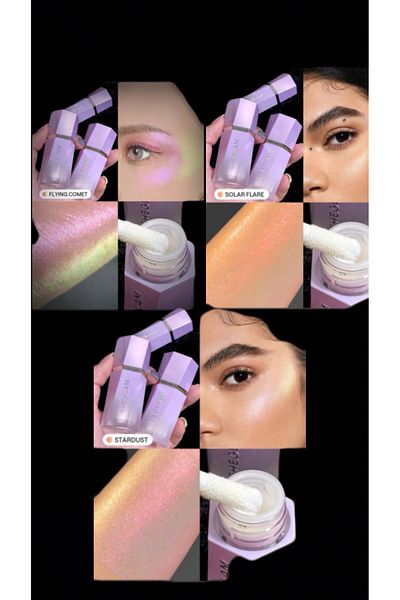 SHEGLAM A package of 3 highlighters from Shiglam: SOLAR FLARE – Stardust – FLYING COMET