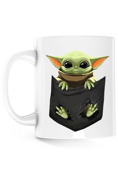 OEM Cana Baby Yoda Pocket, Star Wars, Mandalorian, alba, 330 ml