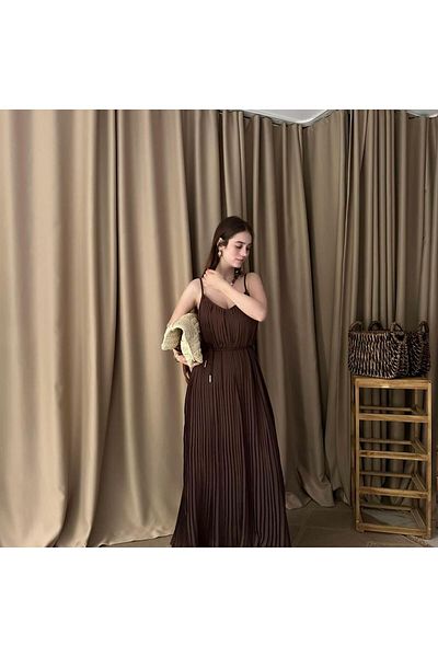 lizge giyim Strappled Pleated Dress