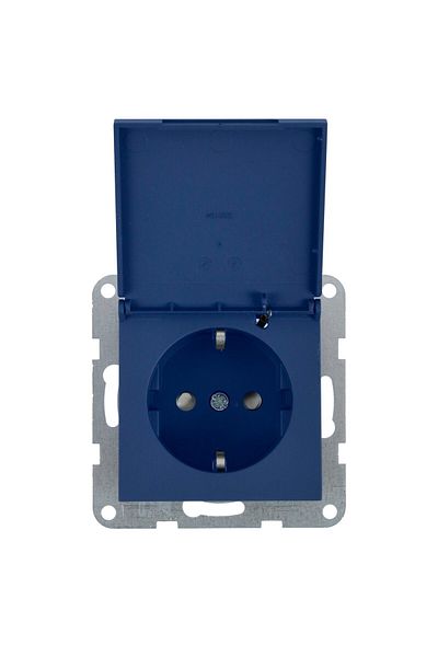 PANASONIC MECANISM PRIZA SCHUKO cu CAPAC PROT. COP QC KARRE PLUS 55 SOFT TOUCH OCEAN