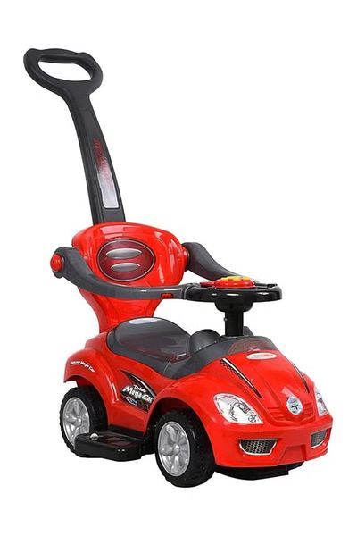 rexa 3-in-1 Push Ride-On Car with Handle – 62.5 x 30 x 35 cm, Convertible Toddler Ride