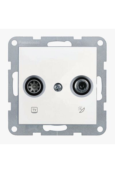 PANASONIC Final Satellite + TV Socket Mechanism Karre Plus 55 White