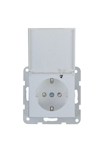 PANASONIC Schuko Socket Mechanism with Child Protection and Quick Connect System Karre Plus 55 Silver