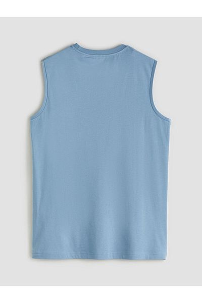 LC Waikiki Ανδρικό αμάνικο μπλουζάκι με στάμπα New Season Crew Neck - S5PK87Z8