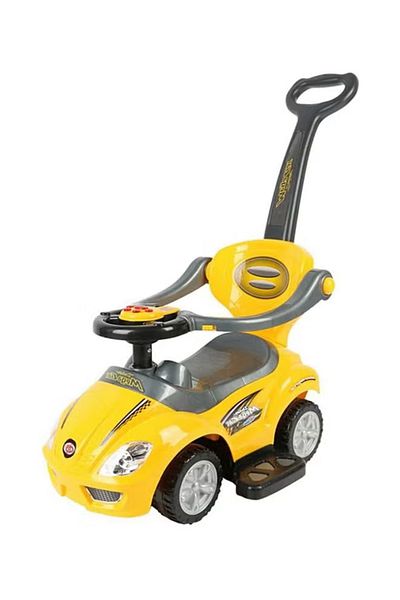 rexa 3-in-1 Push Ride-On Car with Handle – 62.5 x 30 x 35 cm, Convertible Toddler Ride