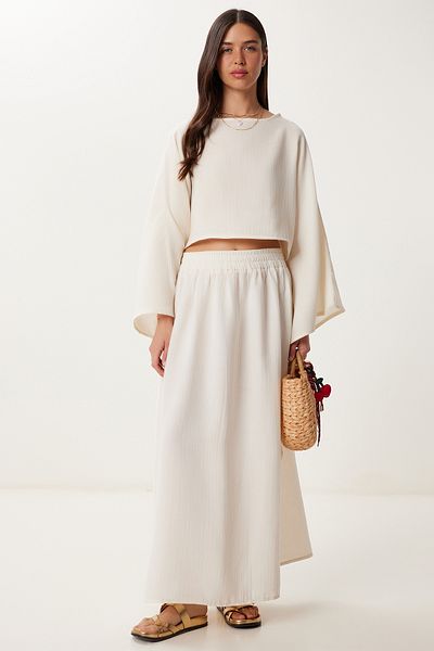 Lovelyİstanbul Muslin Blouse Skirt Set