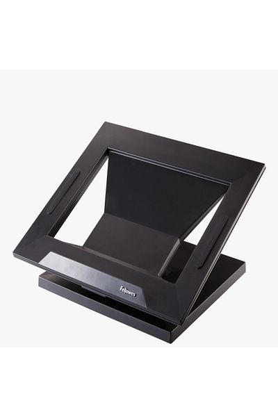 Fellowes Designer Suites Laptop Stand, Adjustable Tilt, Black, Ergonomic Design, Non‑Slip Base