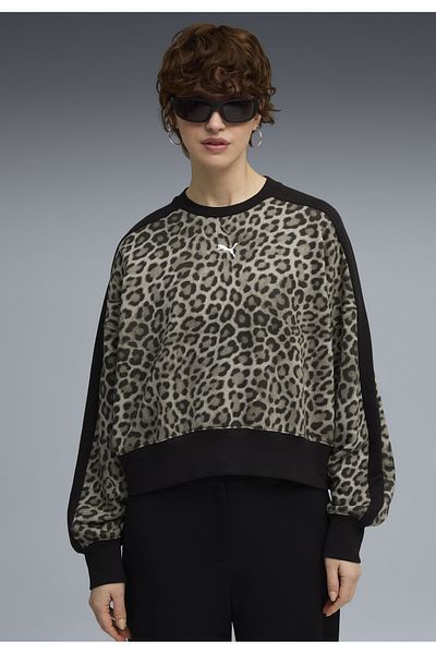 Puma T7 Leo Luxe Hanorac Oversized Crew pentru femei